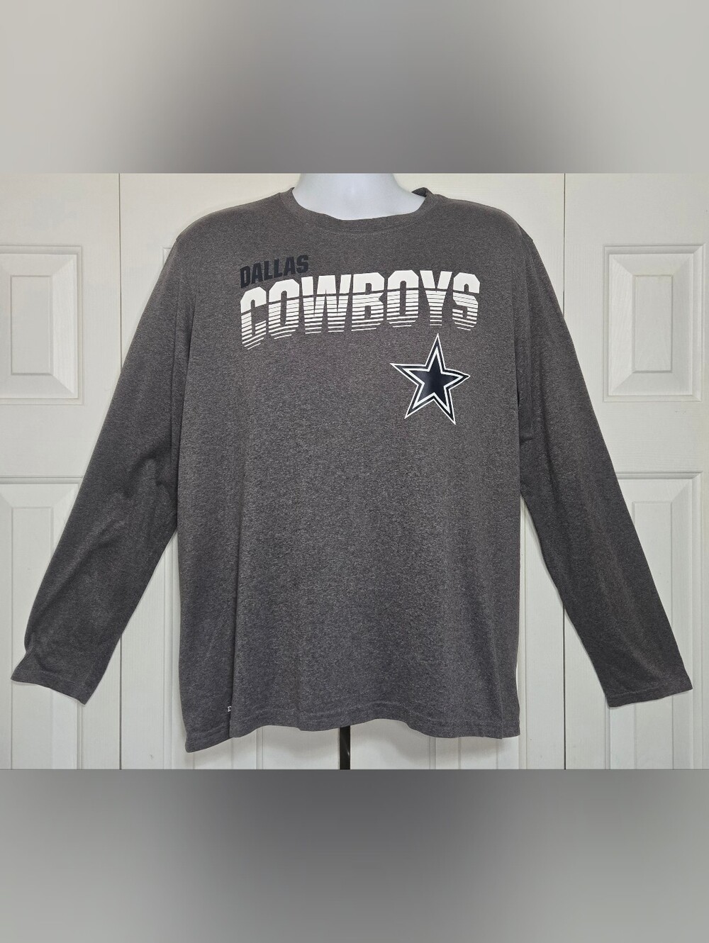 Nike Dallas Cowboys Shirt Mens XL Gray Long Sleeve Dri-Fit NFL Football Graphic